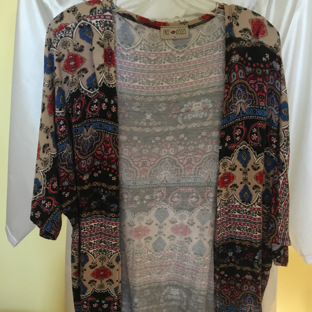 Paisley printed fringe kimono - Picture 1 of 3